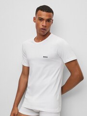 BOSS White Classic T-Shirt 3 Pack - Image 3 of 5