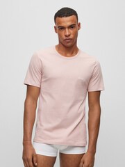 BOSS White Classic T-Shirt 3 Pack - Image 4 of 5