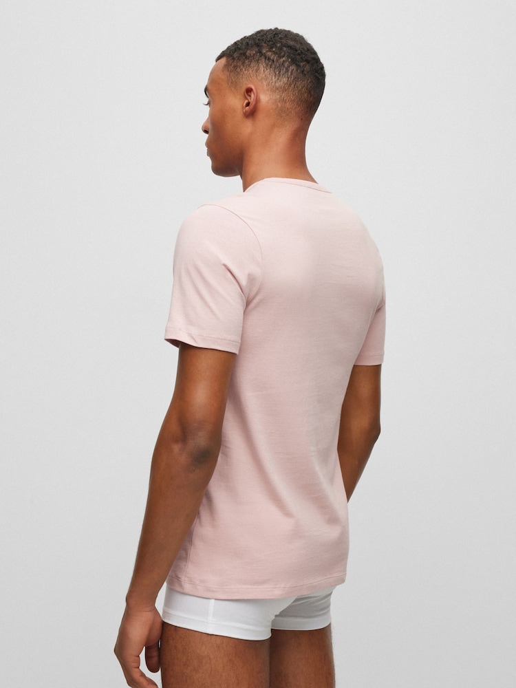 BOSS White Classic T-Shirt 3 Pack - Image 5 of 5