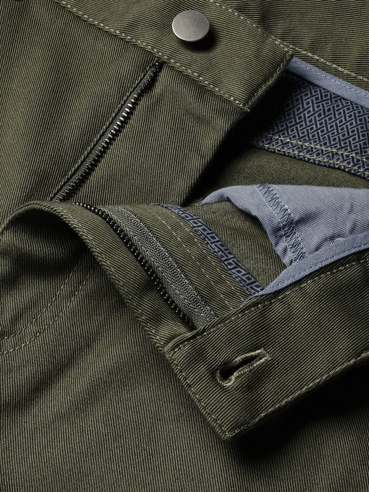 Charles Tyrwhitt Green Twill Slim Fit 5 Pocket Jeans - Image 5 of 5 Charles Tyrwhitt Green Twill Slim Fit 5 Pocket Jeans - Image 5 of 5