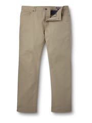 Бежевая cream - Саржевые джинсы зауженного кроя с 5 карманами Charles Tyrwhitt - Изображение 4 из 5
