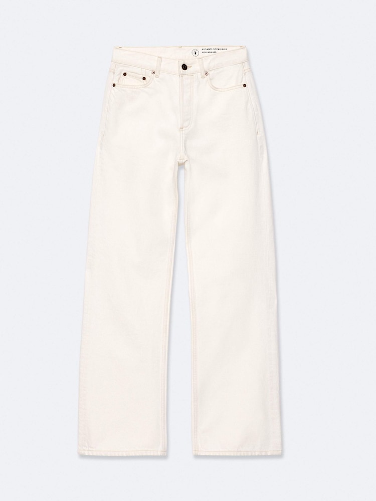 AllSaints White Lou High Relaxed Jeans - Image 8 of 8