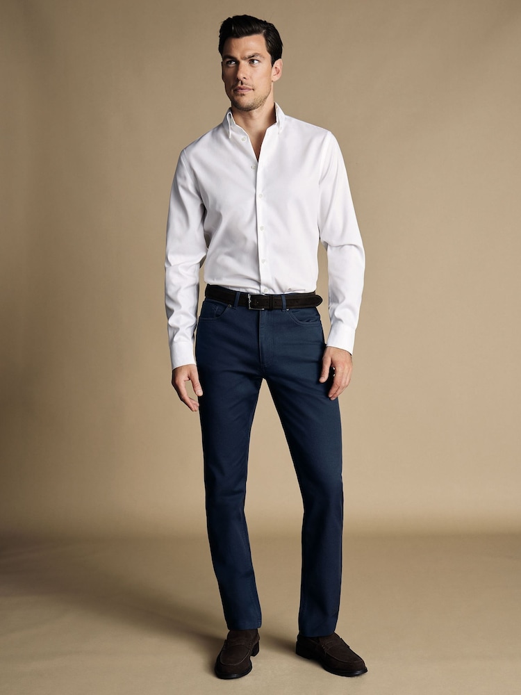Lumière bleue - Jean Charles Tyrwhitt slim sergé à 5 poches - Image 3 of 5