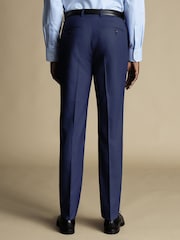 Charles Tyrwhitt Blue Slim Fit Sharkskin Ultimate Performance Suit Trousers - Image 2 of 3