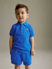 Blue Short Sleeve Polo and Shorts Set (3mths-7yrs) - Image 1 of 7