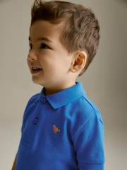 Blue Short Sleeve Polo and Shorts Set (3mths-7yrs) - Image 4 of 7
