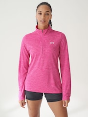 Under Armour Pink Tech Twist 1/2 Zip Top - Image 1 of 7