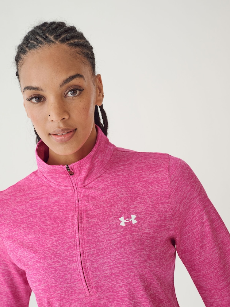 Roz - Bluză de trening cu fermoar 1/2 Under Armour Tech Twist - Image 4 of 7