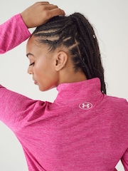 Under Armour Pink Tech Twist 1/2 Zip Top - Image 5 of 7