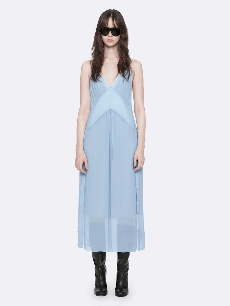 AllSaints Blue Fawn Dress - Image 1 of 8