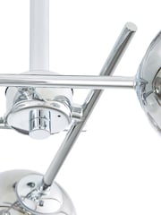 BHS Chrome Lindos 3lt Cross Arm Semi Flush Ceiling Light - Image 4 of 4