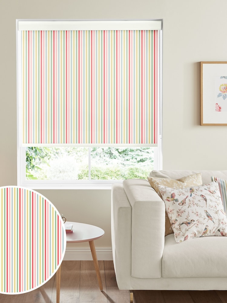 Cath Kidston Cream Mid Stripe Candy Made To Measure Roller Blind - Image 1 of 4