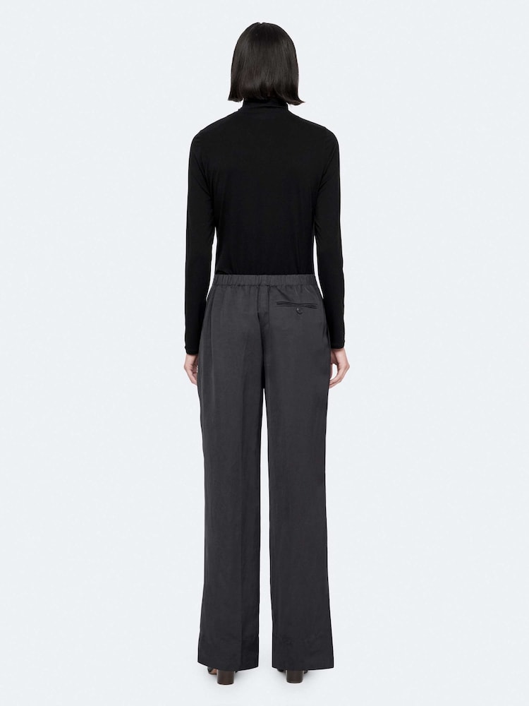 AllSaints Black Satin Trousers - Image 2 of 8