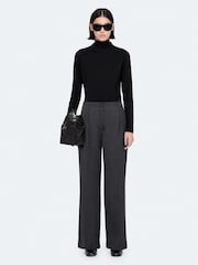 AllSaints Black Satin Trousers - Image 4 of 8