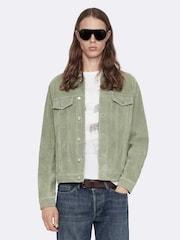 AllSaints Chaiyo Suede Trucker Jacket - Bilde 1 av 8