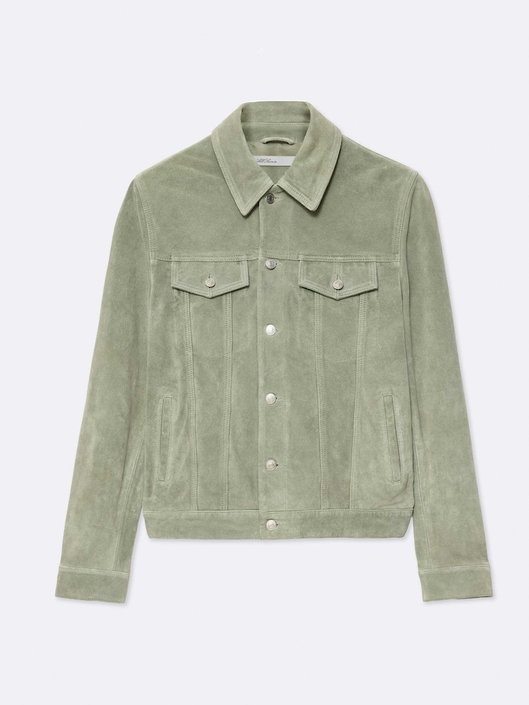 AllSaints Chaiyo Suede Trucker Jacket - Bilde 8 av 8