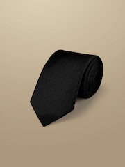 Charles Tyrwhitt Black Silk Stain Resist Slim Tie - Image 1 of 2