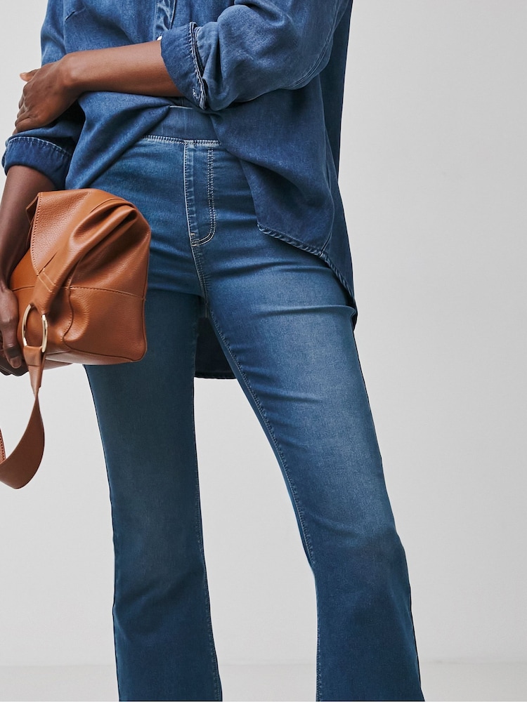 JD Williams Mid Blue Bootcut Jeggings - Image 4 of 4