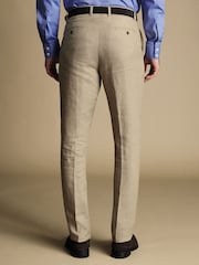 Natural - Calça Charles Tyrwhitt Slim Fit 100% Linho - Imagem 2 de 5