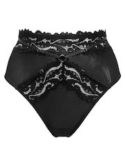 Pour Moi Black Lavish High Waist High Leg Briefs - Image 3 of 4