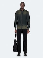 AllSaints Blue Gleason Denim Shirt - Image 5 of 8