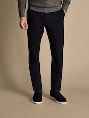 Charles Tyrwhitt Dark black Classic Fit Ultimate non-iron Chino Trousers - Image 1 of 5