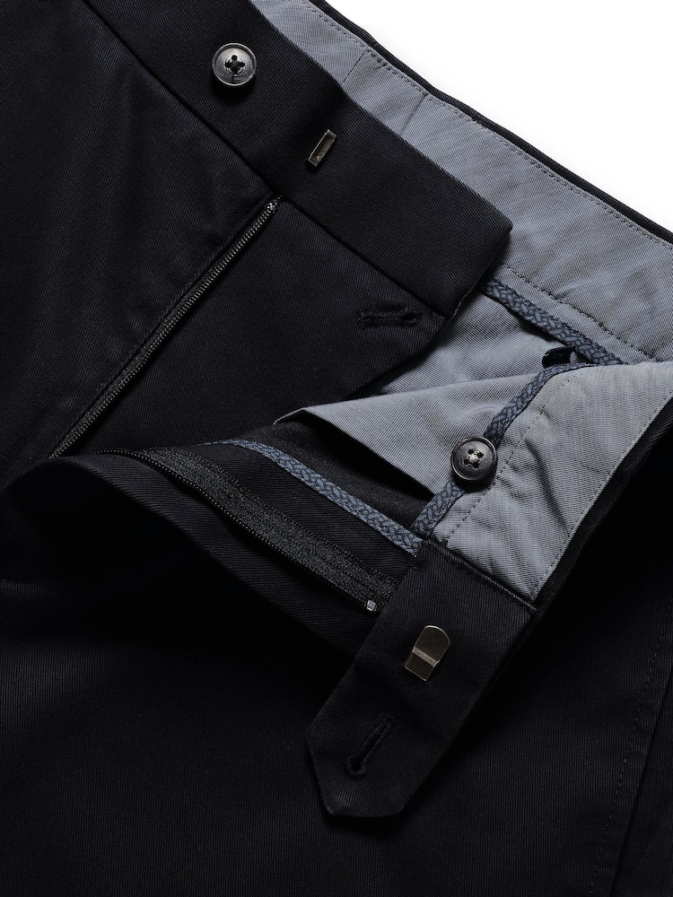 Charles Tyrwhitt Dark black Classic Fit Ultimate non-iron Chino Trousers - Image 5 of 5