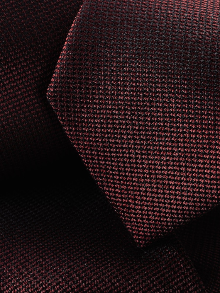 Charles Tyrwhitt Burgundy Red Silk Stain Resist Slim Tie - Image 2 of 2