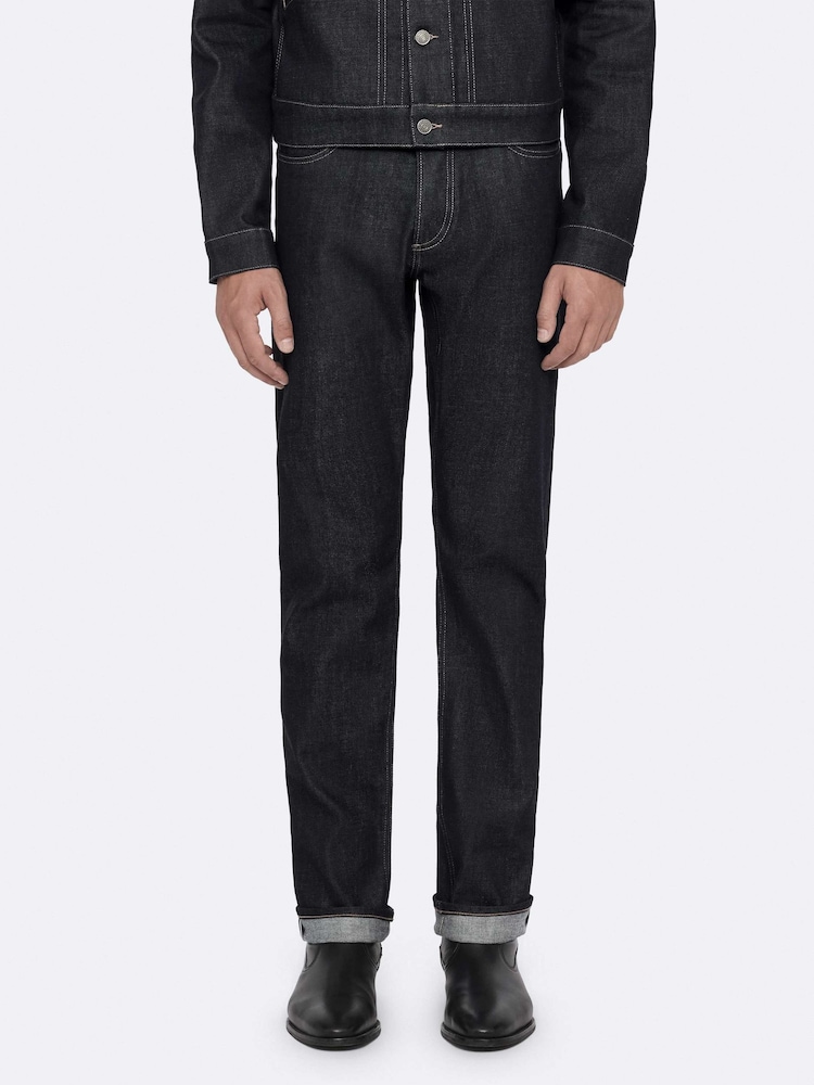 AllSaints Blue Slim Straight Jeans - Image 1 of 8