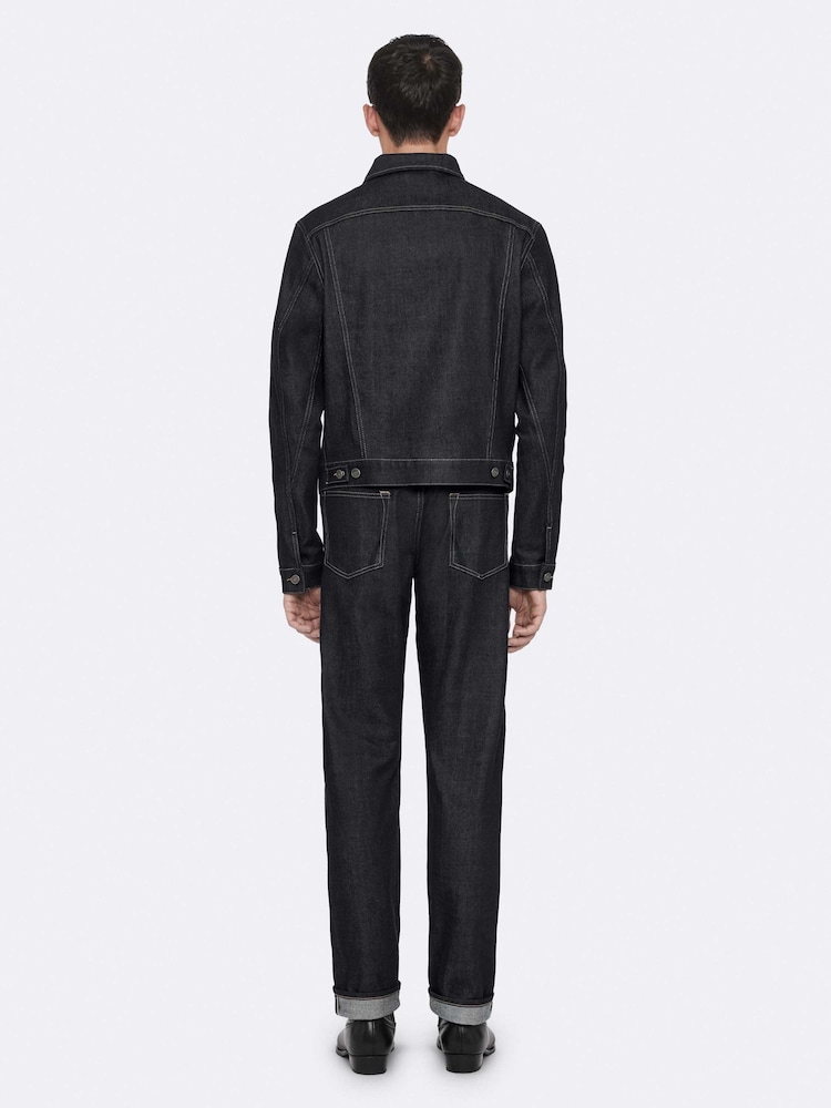 AllSaints Blue Slim Straight Jeans - Image 2 of 8