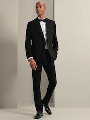 Charles Tyrwhitt Black Slim Fit Dinner Suit Trosusers - Image 3 of 4