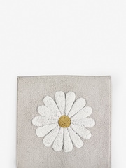Grey Daisy 100% Cotton Shower Mat - Image 2 of 3