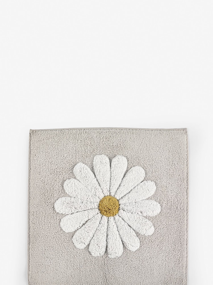 Badematte aus 100 % Baumwolle mit Gänseblümchendesign - Bild 2 von 3 Badematte aus 100 % Baumwolle mit Gänseblümchendesign - Bild 2 von 3