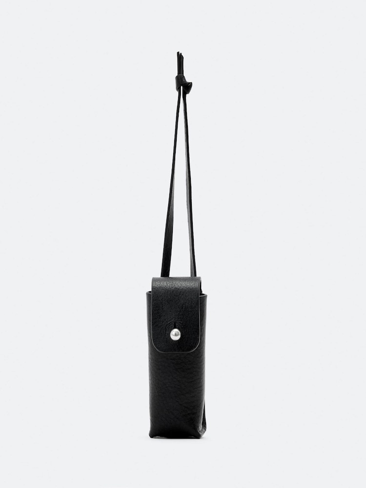 AllSaints Black Stud Lipstick Case Bag - Image 1 of 3