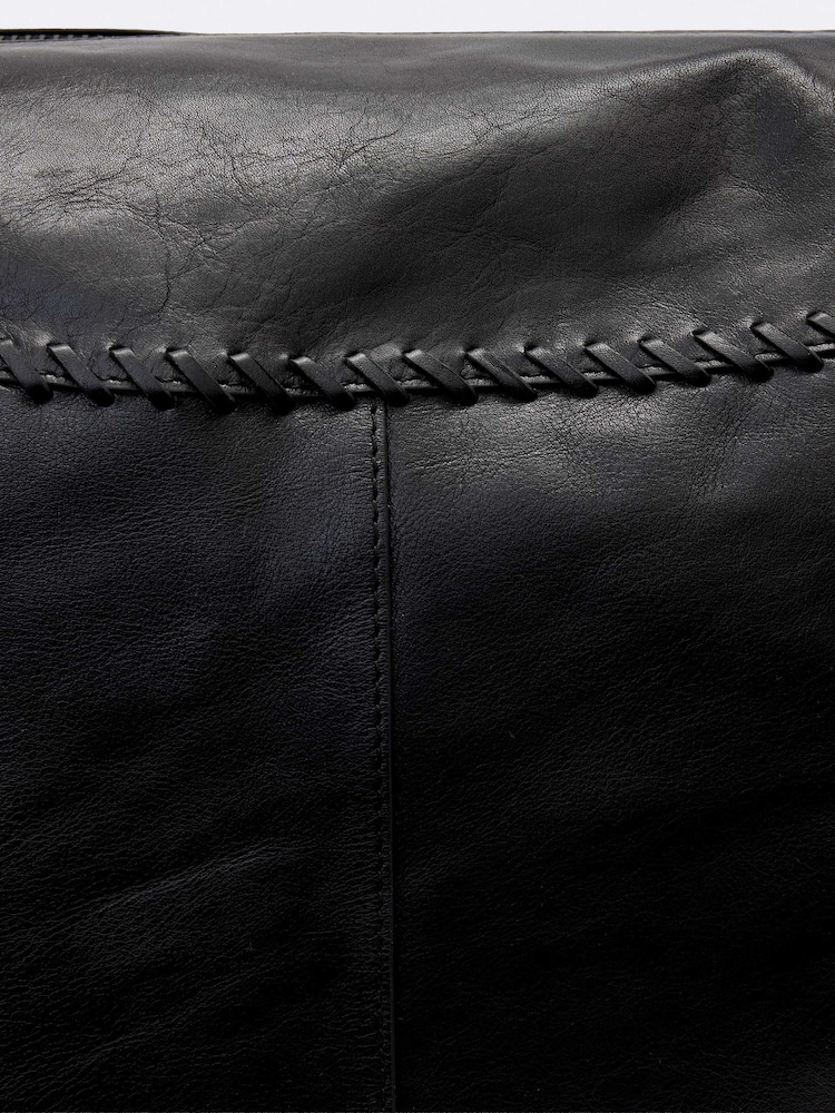 AllSaints Black Esme Whpstitch Shoulder Bag - Image 2 of 4