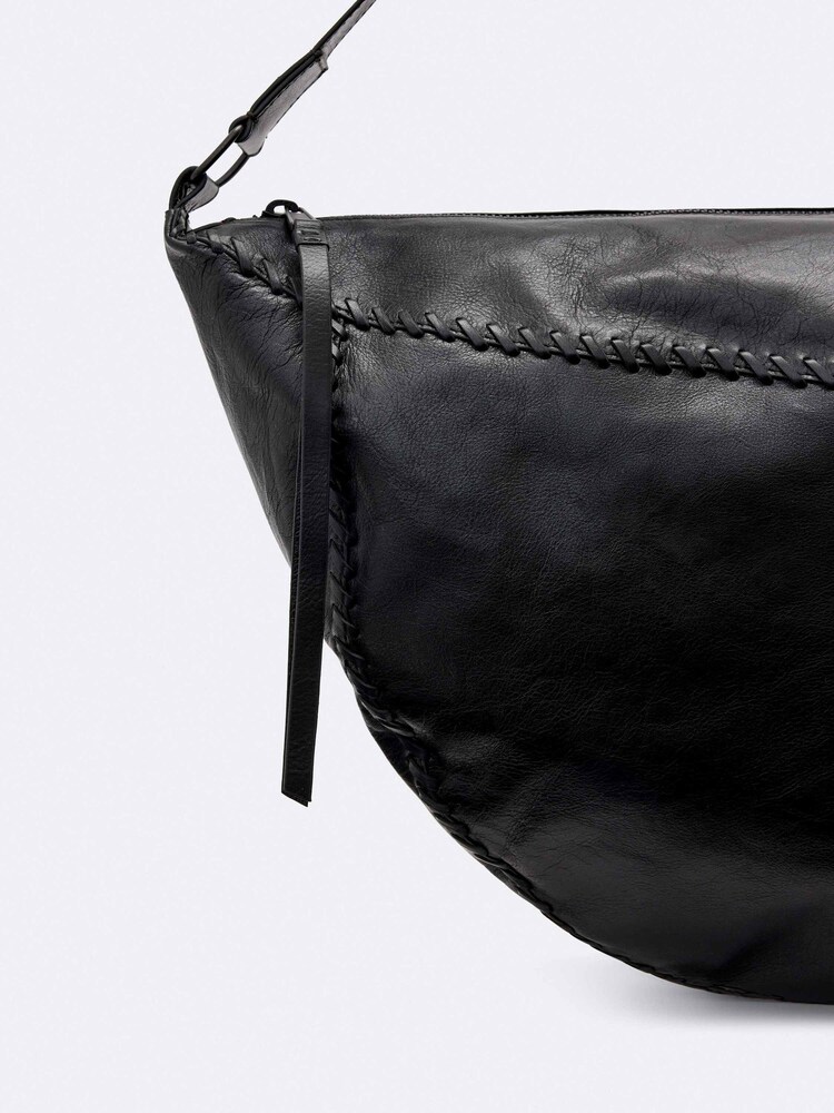 AllSaints Black Esme Whpstitch Shoulder Bag - Image 4 of 4
