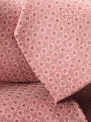 Charles Tyrwhitt Pink Mini Floral Silk Stain Resist Pattern Tie - Image 2 of 2