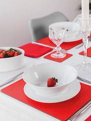 Lara-May Set of 8 London Red Leather Coasters and Placemats - Image 1 of 4