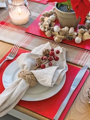 Lara-May Set of 8 London Red Leather Coasters and Placemats - Image 3 of 4
