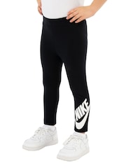 Nike Black Little Kids Cotton Leggings - Image 1 of 7