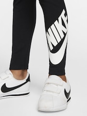 Nike Black Little Kids Cotton Leggings - Image 3 of 7
