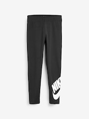 Nike Black Little Kids Cotton Leggings - Image 5 of 7