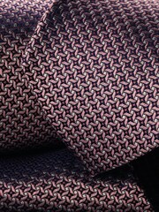 Charles Tyrwhitt Pink Semi Plain Silk Stain Resist Pattern Tie - Image 2 of 2