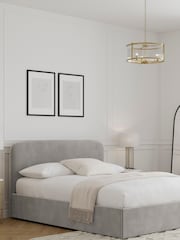 Grey Light Opulent Velvet Matson Upholstered Ottoman Storage Bed Frame - Image 1 of 8