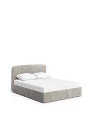 Grey Light Opulent Velvet Matson Upholstered Ottoman Storage Bed Frame - Image 6 of 8
