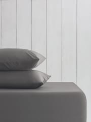 Grey Charcoal Cotton Rich Deep Fitted Sheet - Image 1 of 2