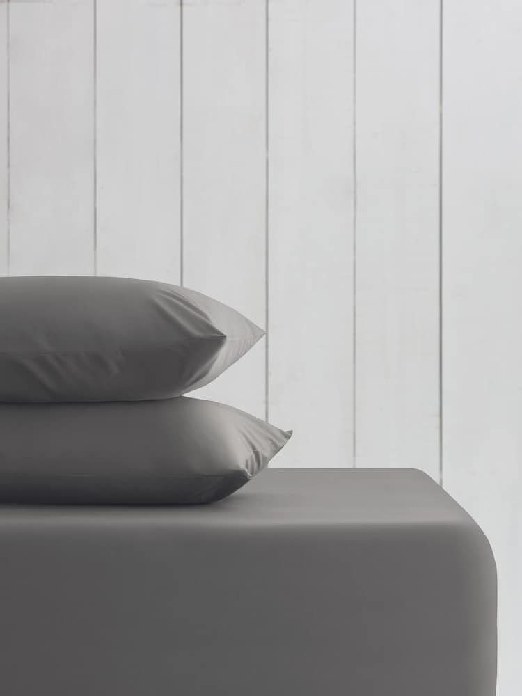 Grey Charcoal Cotton Rich Deep Fitted Sheet - Image 1 of 2