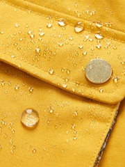 Joules Seacombe Yellow Waterproof Hooded Raincoat with Cape - Image 10 of 13