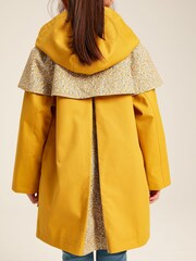 Joules Seacombe Yellow Waterproof Hooded Raincoat with Cape - Image 2 of 13