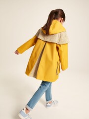 Joules Seacombe Yellow Waterproof Hooded Raincoat with Cape - Image 4 of 13